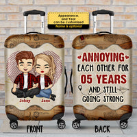 Thumbnail for Annoying You Is My Favorite Hobby - Gift For Couples, Husband Wife - Personalized Luggage Cover