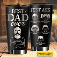 Thumbnail for Best Dad Ever - Personalized Laser Engraved Tumbler - Gift For Dad