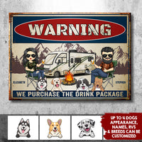 Thumbnail for We Purchase The Drink Package - Personalized Metal Sign - Gift For Camping Lovers