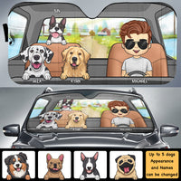 Thumbnail for Me & My Beloved Dogs - Personalized Auto Sunshade - Gift For Pet Lovers