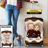 Thumbnail for My Favorite Place In All The World Is Next To You - Gift For Couples, Husband Wife - Personalized Luggage Cover