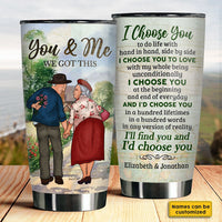 Thumbnail for I Choose You To Do Life With - Personalized Tumbler - Gift For Couples, Husband Wife