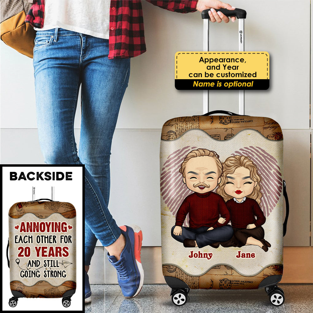 Annoying You Is My Favorite Hobby - Gift For Couples, Husband Wife - Personalized Luggage Cover