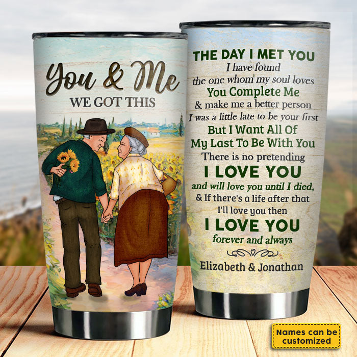 I Love You Forever And Always - Personalized Tumbler - Gift For Couples, Husband Wife