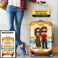 Thumbnail for It's Not The Journey It's Who You Are Travelling With - Gift For Couples, Husband Wife - Personalized Luggage Cover