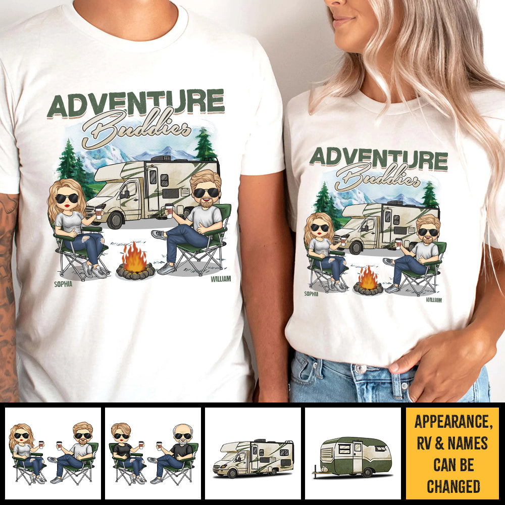 Matching Couple T-Shirt - Adventure Buddies - Personalised Gifts NZ