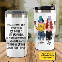 Thumbnail for I Fight A Bear For You - Personalized Can Cooler - Gift For Bestie