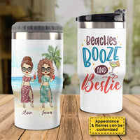 Thumbnail for Chillin' At The Beach With My Bestie - Personalized Can Cooler - Gift For Bestie