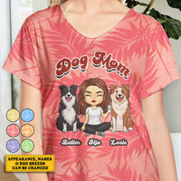 Thumbnail for Best Dog Mom Ever - Personalized V-Neck T-Shirt - Gift For Pet Lovers