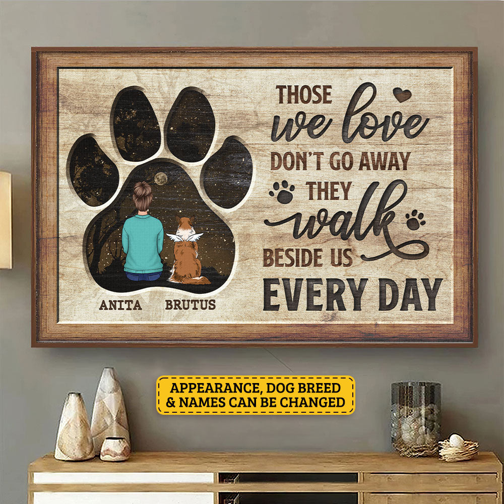 Those We Love Don't Go Away - Personalized Horizontal Poster - Gift For Pet Lovers