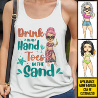 Thumbnail for Just A Girl Who Loves Beaches - Personalized Racerback Tank Top - Gift For Bestie