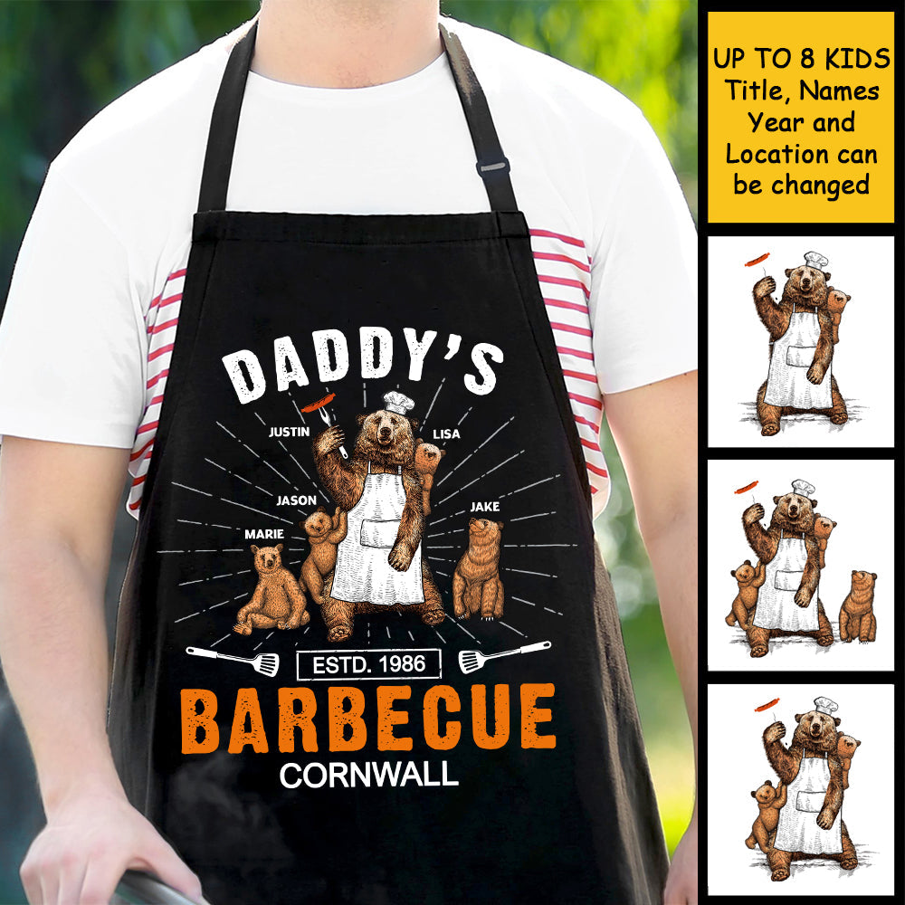 Daddy's Barbecue Grill - Gift For Dad, Grandpa - Personalized Apron