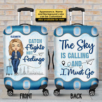 Thumbnail for Catch Flights Not Feelings - Personalized Luggage Cover