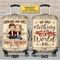 Thumbnail for Have A World To See - Personalized Luggage Cover - Gift For Couples, Husband Wife