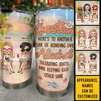 Thumbnail for Here's To Another Year Of Bonding Over Alcohol - Personalized Tumbler - Gift For Bestie