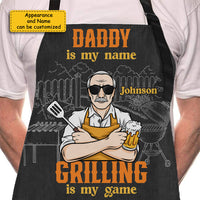 Thumbnail for Daddy Is My Name - Personalized Apron - Gift For Dad, Grandpa