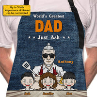 Thumbnail for World's Greatest Dad - Personalized Apron - Gift For Dad, Grandpa