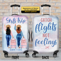 Thumbnail for Girls Trip - Catch Flights Not Feelings - Gift For Bestie - Personalized Luggage Cover