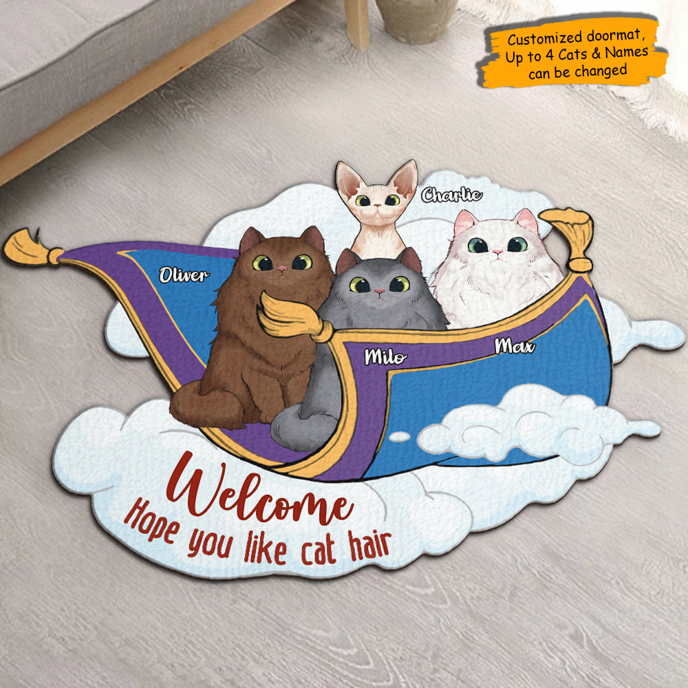 Hope You Like Cat Hair - Personalized Shaped Decorative Mat - Gift For Pet Lovers