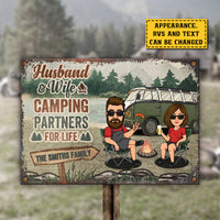 Thumbnail for Baby, Let's Go Camping - Personalized Metal Sign - Gift For Couples, Gift For Camping Lovers