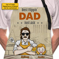 Thumbnail for Best Flippin' Dad - Personalized Apron - Gift For Dad, Grandpa