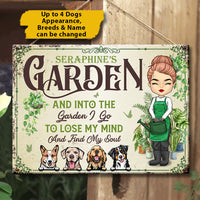 Thumbnail for Into The Garden I Find My Soul - Personalized Metal Sign - Gift For Gardening Lovers