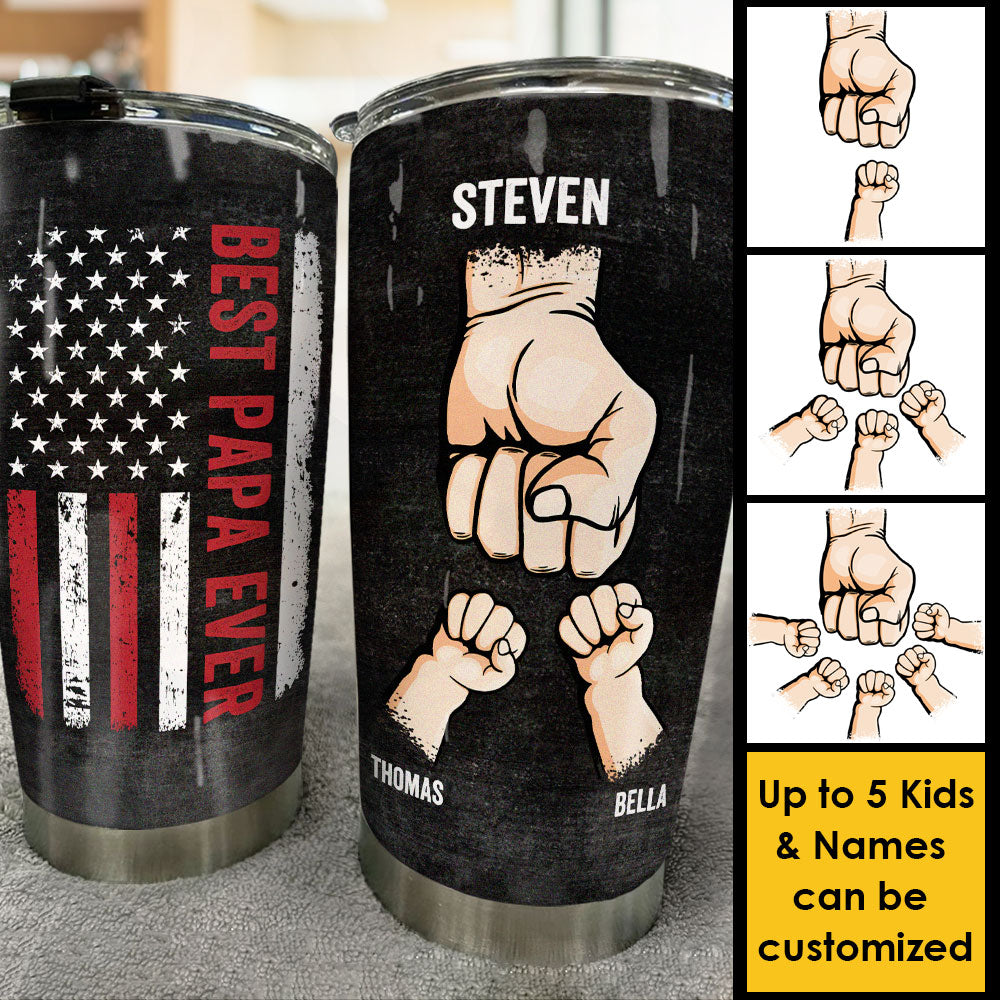 I'm The Best Dad Ever - Personalized Tumbler - Gift For Dad, Grandpa