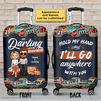 Thumbnail for We'll Go Anywhere - Personalized Luggage Cover - Gift For Couples, Husband Wife