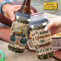 Thumbnail for Camping Partners For Life - Personalized Can Cooler - Gift For Couples, Gift For Camping Lovers