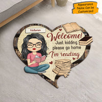 Thumbnail for Just A Girl Who Loves Book - Personalized Shaped Decorative Mat - Gift For Book Lovers