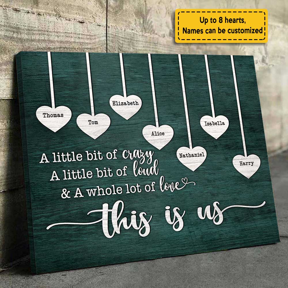 Personalized Canvas Prints - A Whole Lot Of Love - Personalised Gifts NZ