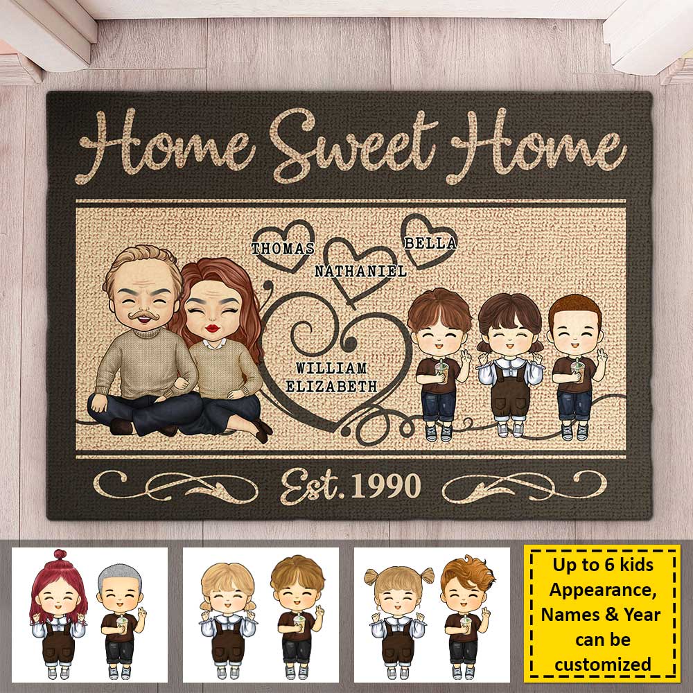 This Is Our Sweet Home - Personalized Decorative Mat - Anniversary Gifts, Gift For Couples, Husband Wife