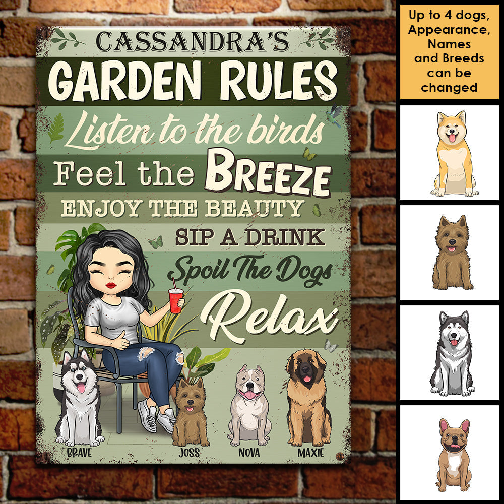 My Garden Rules - Personalized Metal Sign - Gift For Gardening Lovers