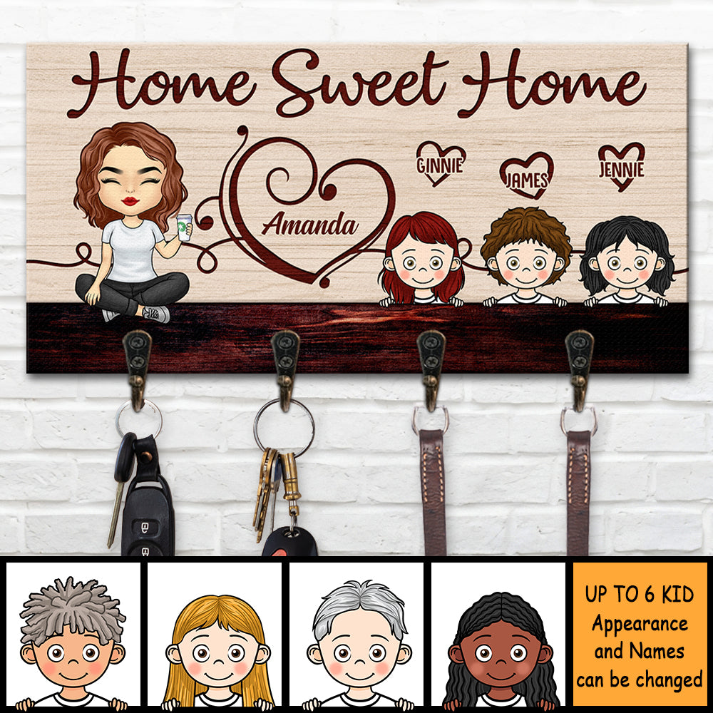 Our Sweet Home - Personalized Key Hanger, Key Holder - Gift For Couples, Husband Wife