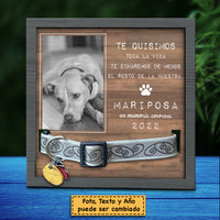 Thumbnail for Los Mejores Amigos Llegan A Nuestras Vidas Y Dejan Huellas En Nuestros Corazones - Upload Image - Personalized Memorial Pet Loss Sign (9x9 pulgadas) Spanish