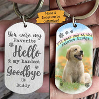 Thumbnail for You Were My Hardest Goodbye - Personalized Keychain - Upload Image, Gift For Pet Lovers