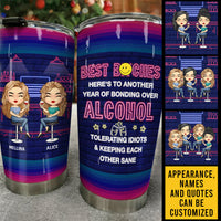 Thumbnail for Best Friends Are The Sisters - Personalized Tumbler - Gift For Bestie