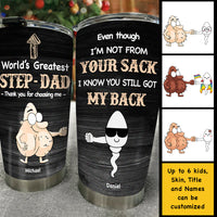 Thumbnail for World's Greatest Step-Dad - Personalized Tumbler - Gift For Dad, Grandpa