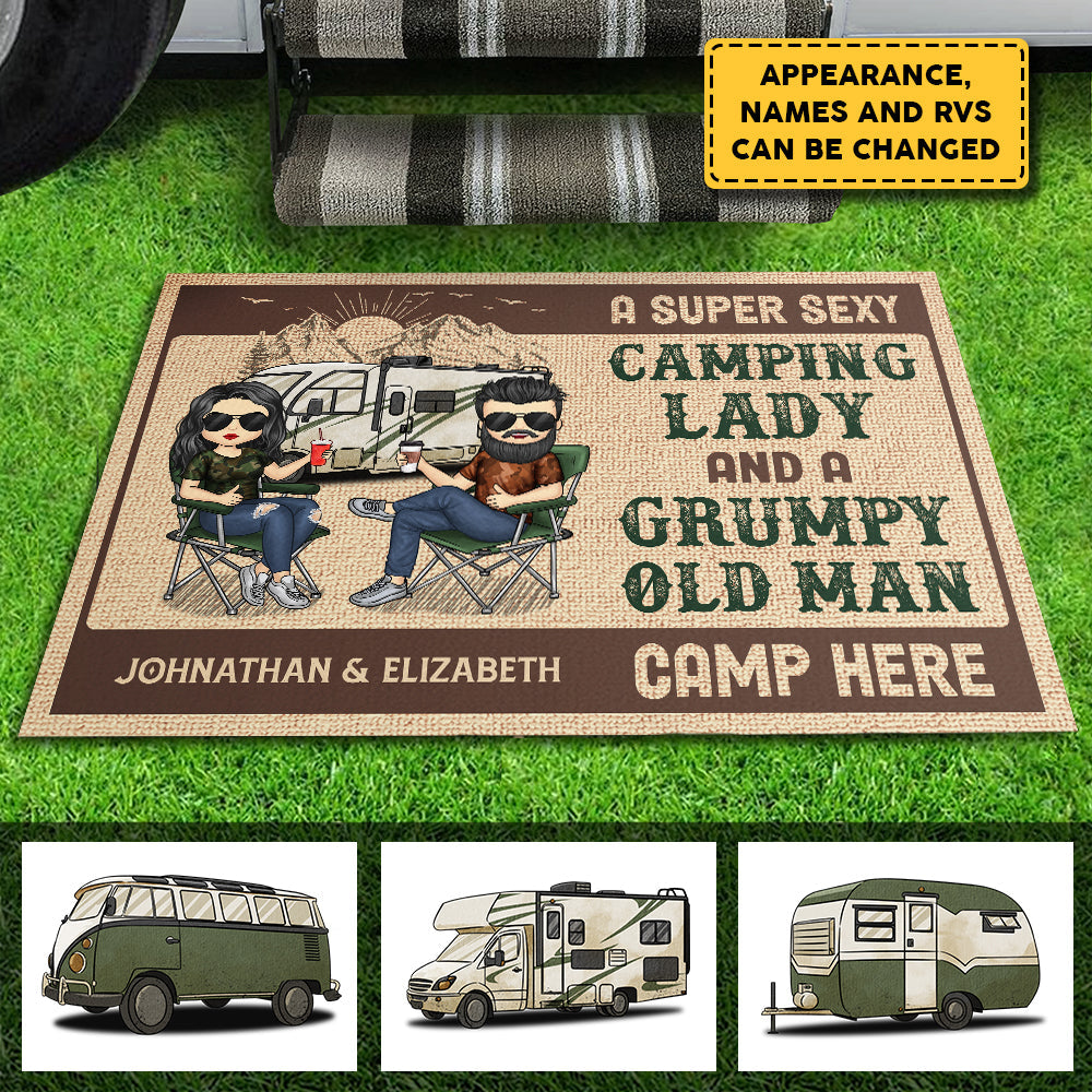 Camping Lover Door Mat - Decorative Mat - Personalised Gifts NZ