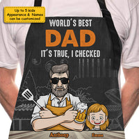 Thumbnail for World's Best Dad - Personalized Apron - Gift For Dad, Grandpa