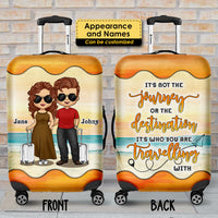 Thumbnail for It's Not The Journey It's Who You Are Travelling With - Gift For Couples, Husband Wife - Personalized Luggage Cover