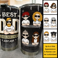 Thumbnail for Best Dad Ever, Ever, Ever - Personalized Tumbler - Gift For Dad