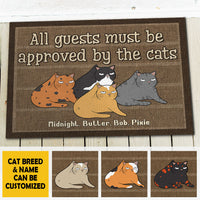 Thumbnail for You Must Be Approved By The Cats - Personalized Decorative Mat - Gift For Pet Lovers