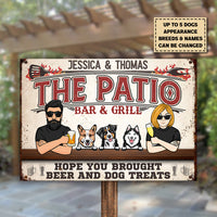 Thumbnail for The Patio Bar & Grill - Personalized Metal Sign - Gift For Couples, Husband Wife