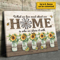 Thumbnail for What We Love Most About Our Home - Personalized Horizontal Canvas - Gift For Couples, Husband Wife