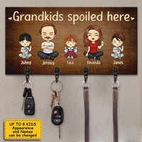 Thumbnail for Grandkids Spoiled Here - Personalized Key Hanger, Key Holder - Gift For Couples, Husband Wife