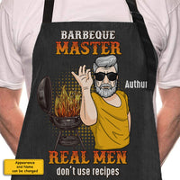 Thumbnail for Real Men Don't Use Recipes - Personalized Apron - Gift For Dad