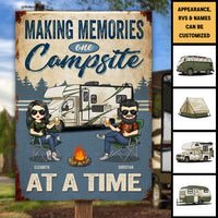 Thumbnail for Making Memories One Campsite - Personalized Metal Sign - Gift For Camping Lovers