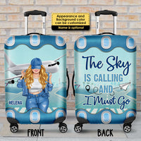 Thumbnail for The Sky Is Calling & I Must Go - Personalized Luggage Cover