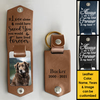 Thumbnail for Love Alone Could Have Saved You - Personalized PU Leather Keychain - Upload Image, Memorial Gift, Sympathy Gift